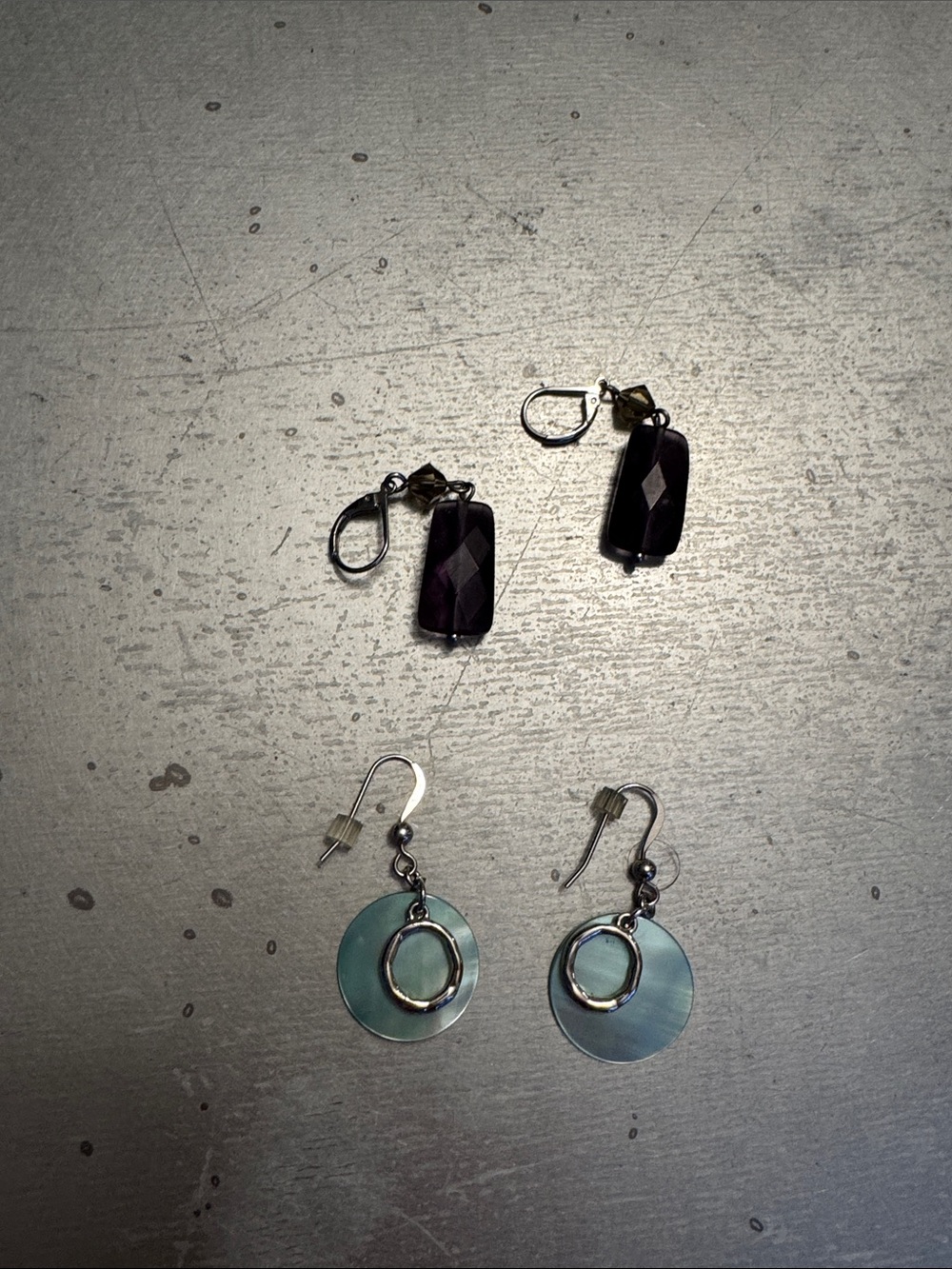 Blue & Purple Drop Earrings